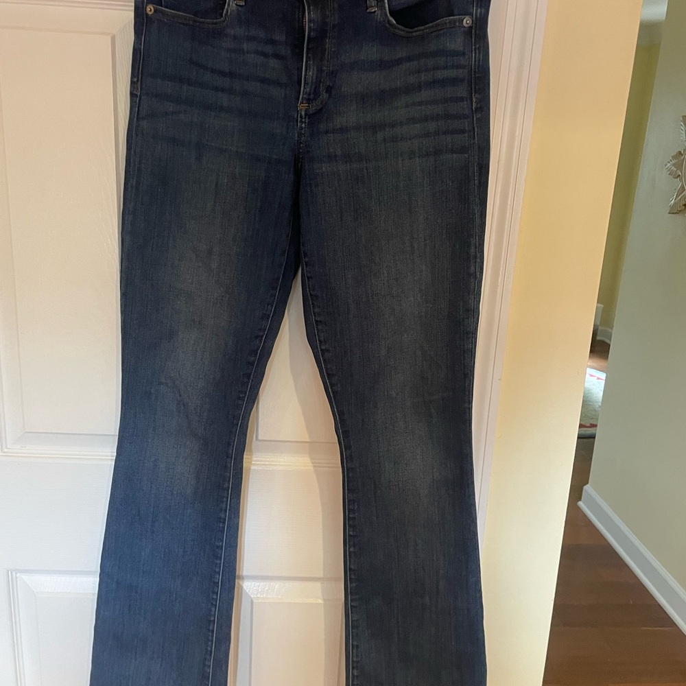 PAIGE Women's Deep Indigo Straight Leg Jeans